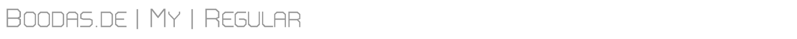 Boodas.de | My | Regular font preview
